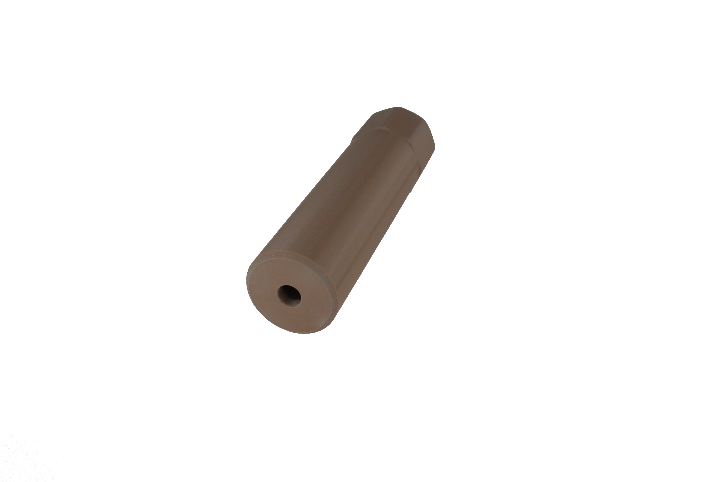 MJM-4 Octagonal Airsoft Mock Suppressor 14mm CCW FDE (Flat Dark Earth)