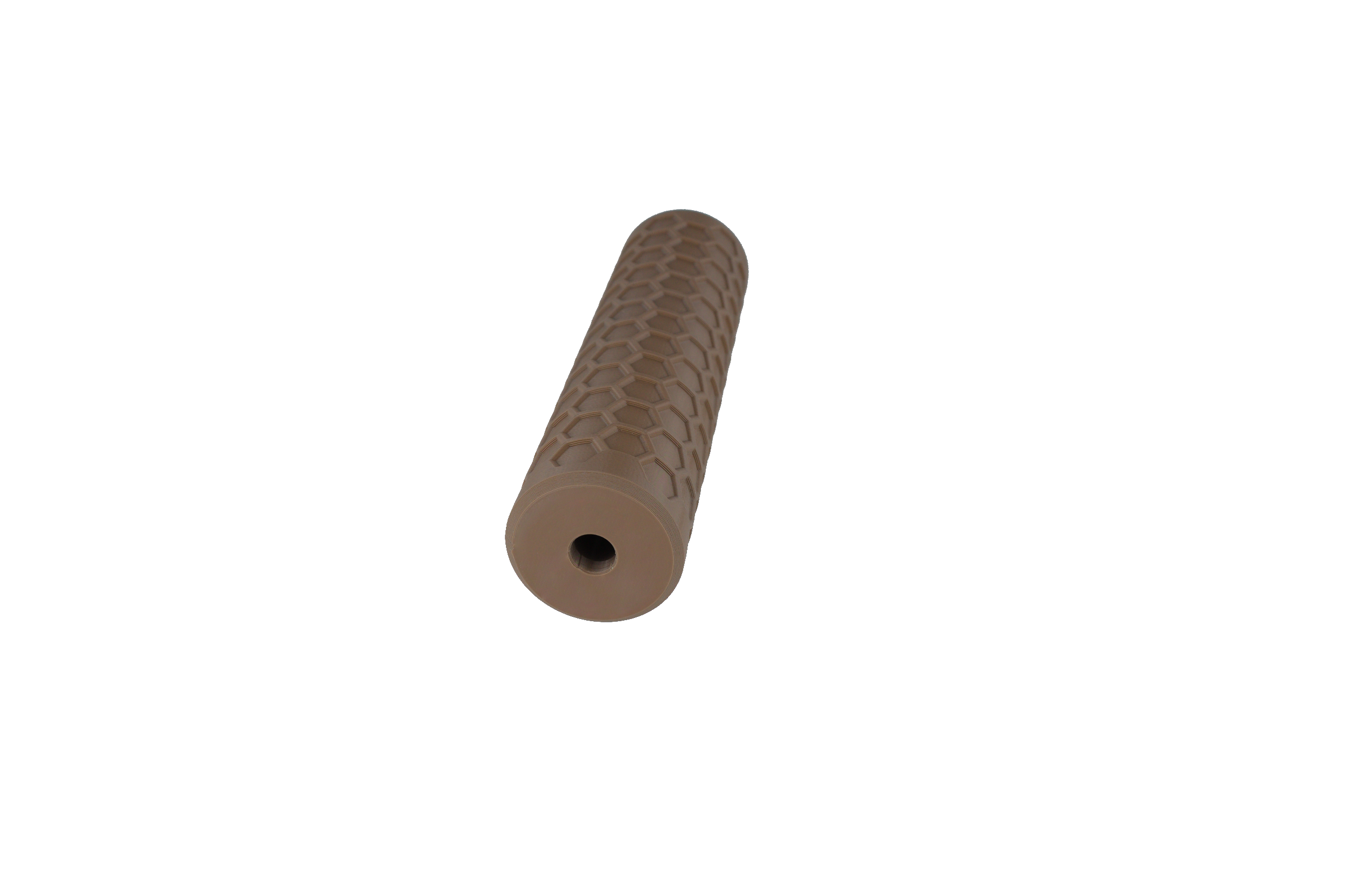 MJM-9 Honeycomb (Slim fit 30mm OD) Airsoft Mock Suppressor 14mm CCW FDE (Flat Dark Earth)
